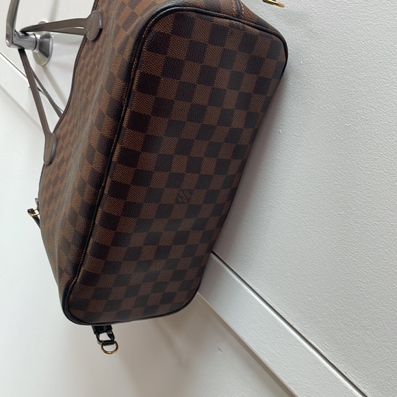 Louis Vuitton NEVERFULL MM with Pouch Brown Damier Print - Picture 6 of 12